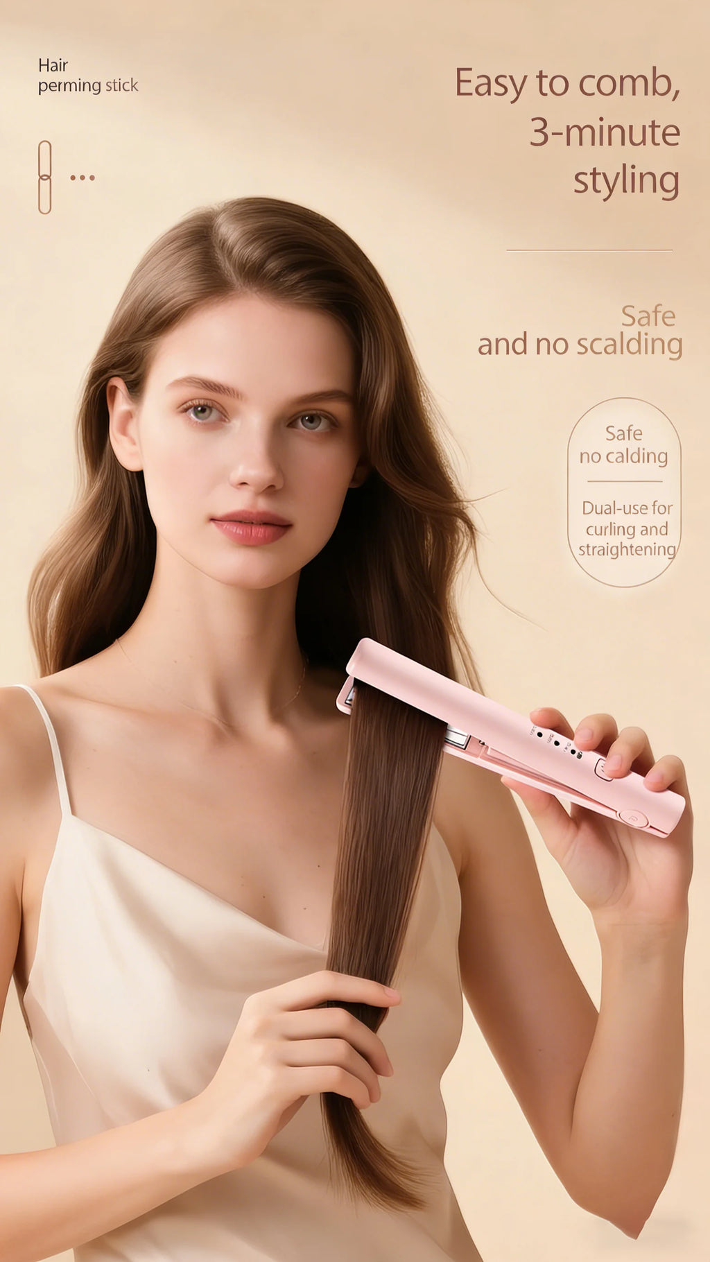 Hair Straightener Curling Iron Curler Rotating Hair Dryer Brush Tymo Styling Tool Beauty Salon Supplie Mini Crimping Hair Iron