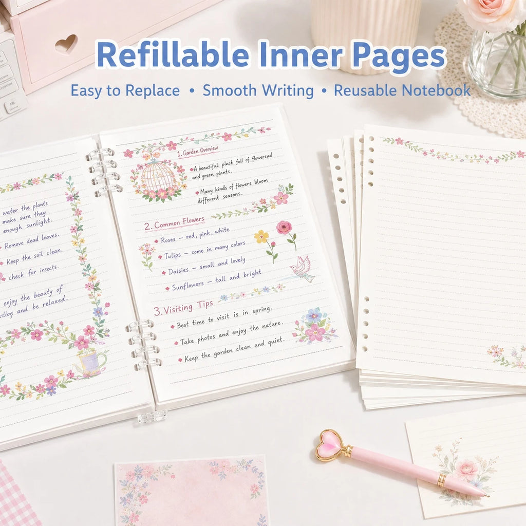B5 Cute Notebook for Students, Lined Journal for School, College, Office Notes and Daily Writing