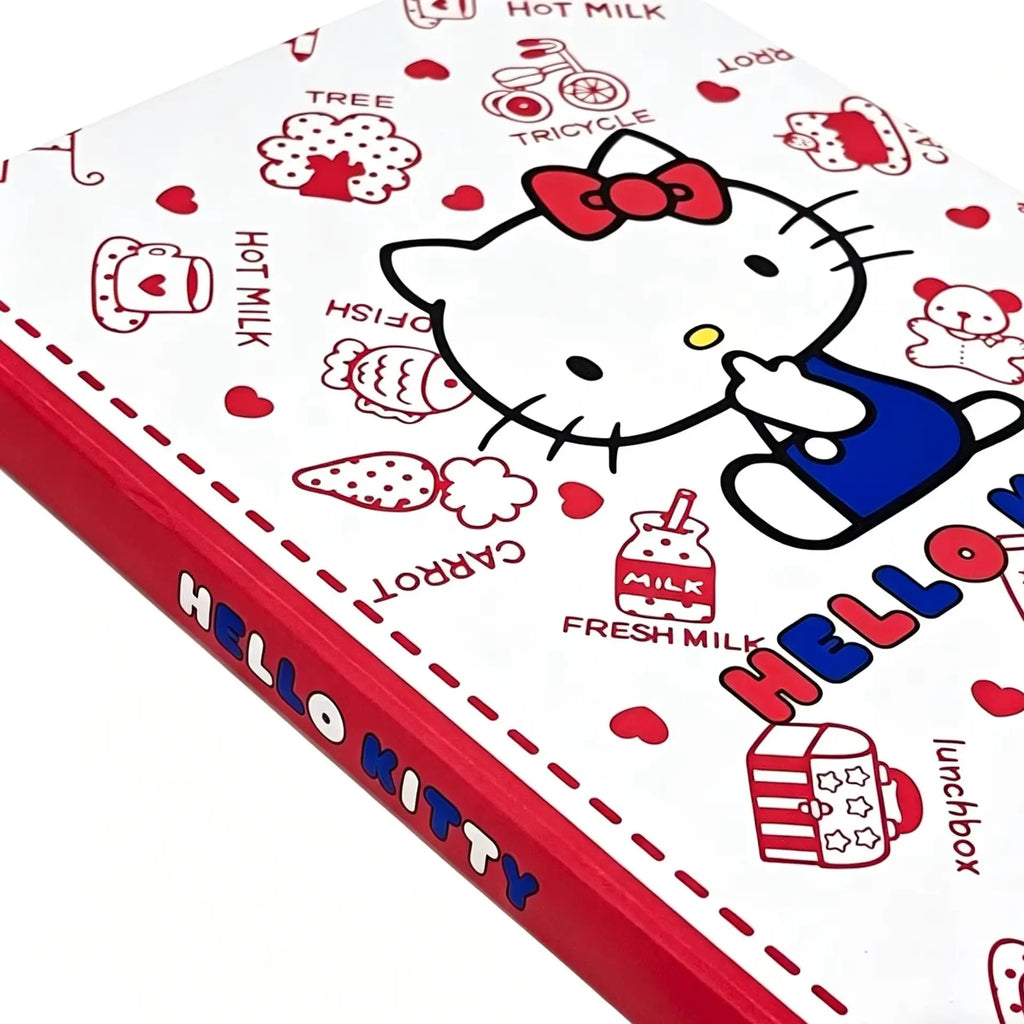 Sanrio Stationery Set 80 Pages Soft Leather Cover Cute Stationery School Supplies Planner Notebook