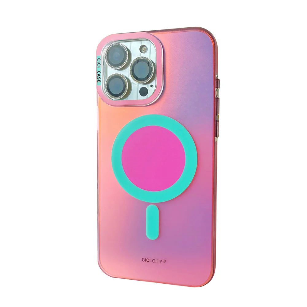 Luxury Fashion Matte Color Changing for Magsafe Phone Cases for iPhone 17 Air 16 15 Pro Max 14 13 Magnetic Wireless Charge Cover
