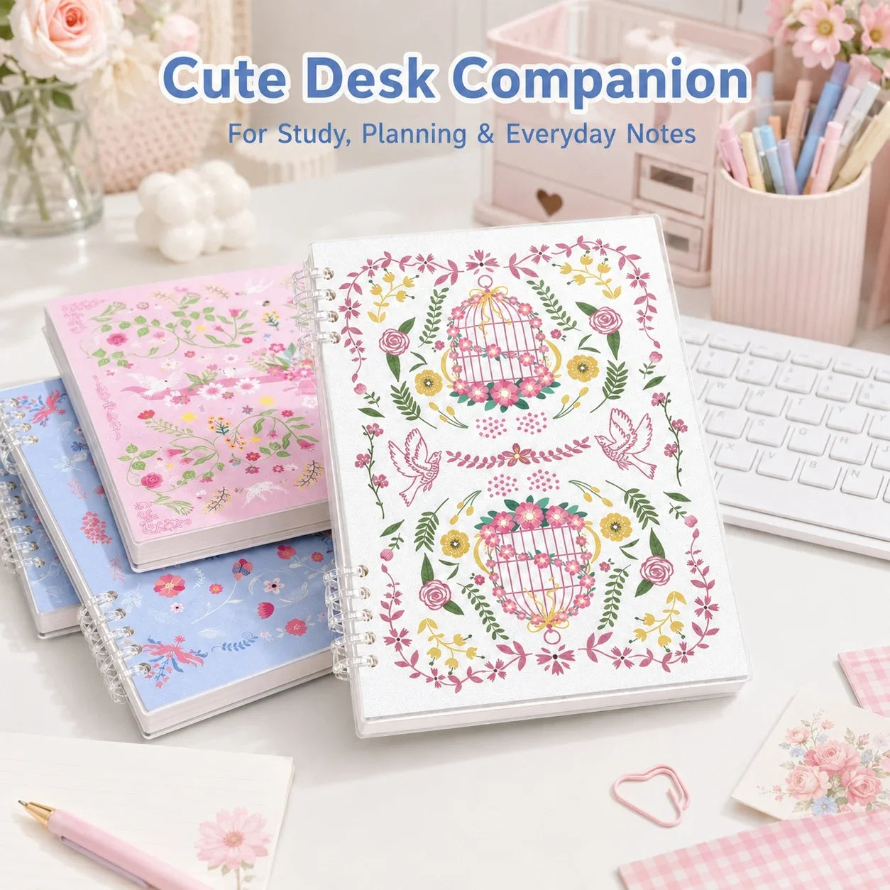 B5 Cute Notebook for Students, Lined Journal for School, College, Office Notes and Daily Writing