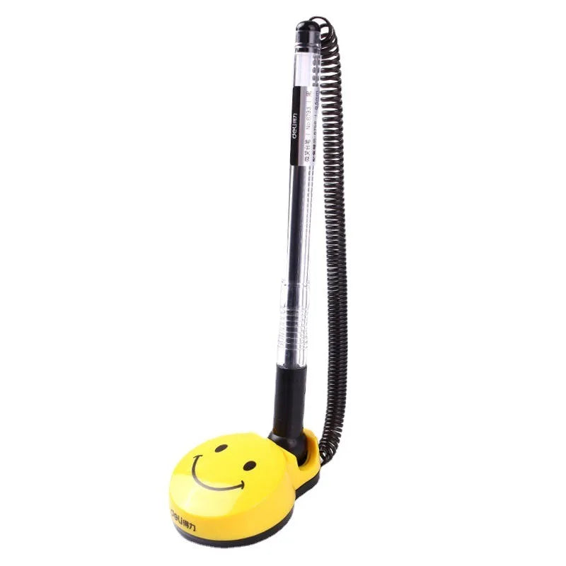 Powerful Desk Pens Fixed Signature Pens Cute Smile Service Counter Signature Pens Can Be Pasted Fixed Front Desk Pens Gel Pens