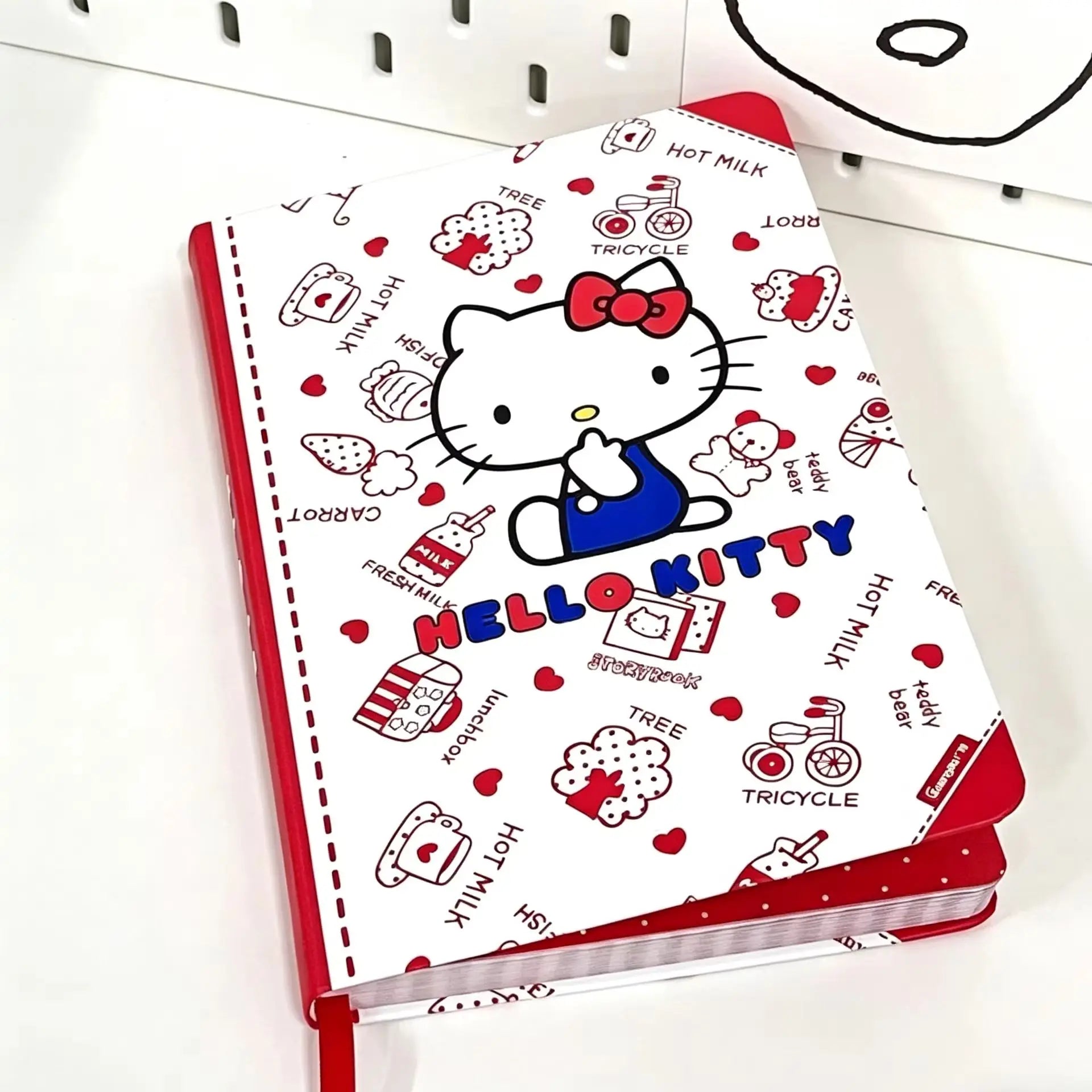 Sanrio Stationery Set 80 Pages Soft Leather Cover Cute Stationery School Supplies Planner Notebook