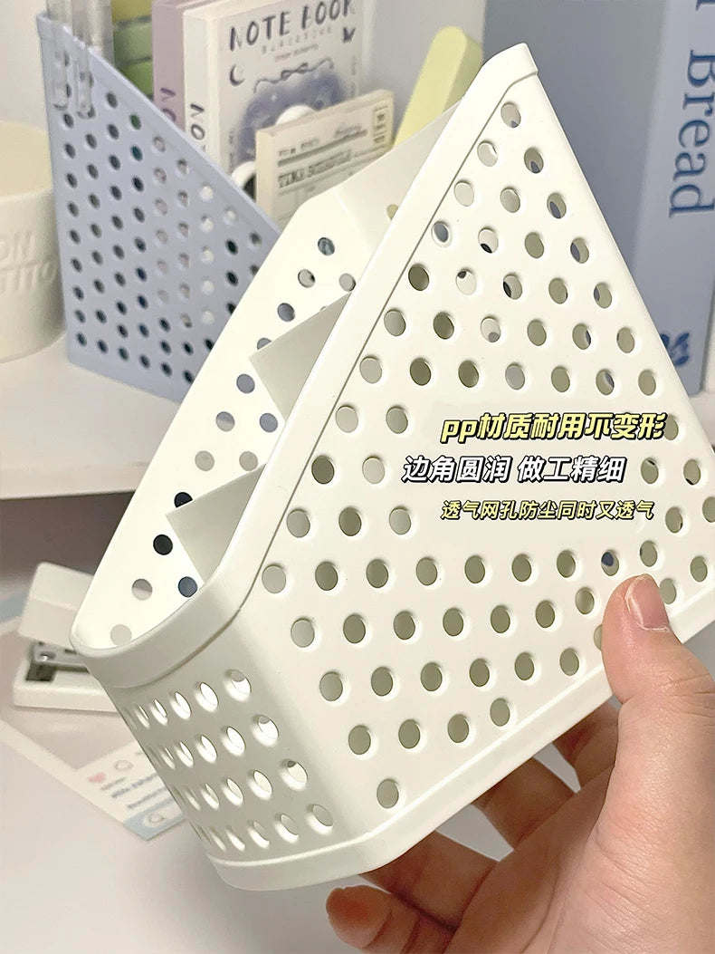 School Stationery Makeup Organizer Desktop Storage Box Container for Cosmetics Jewelry Stationery Plastic Organizer