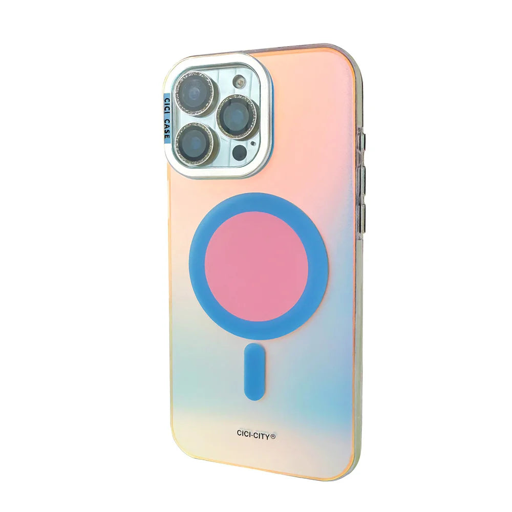 Luxury Fashion Matte Color Changing for Magsafe Phone Cases for iPhone 17 Air 16 15 Pro Max 14 13 Magnetic Wireless Charge Cover